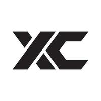 xc logo conception concept isolé sur blanc Contexte. vecteur