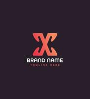 X moderne lettre logo concept vecteur