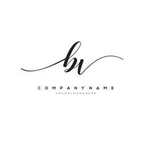 initiale lettre bv logo, fleur écriture logo conception, vecteur logo pour femmes beauté, salon, massage, cosmétique ou spa marque art.