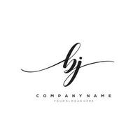 initiale lettre bj logo, fleur écriture logo conception, vecteur logo pour femmes beauté, salon, massage, cosmétique ou spa marque art.