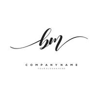 initiale lettre bm logo, fleur écriture logo conception, vecteur logo pour femmes beauté, salon, massage, cosmétique ou spa marque art.