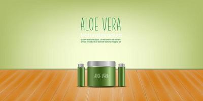 illustration réaliste de fond de concept de vecteur d'aloe vera