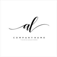 initiale lettre Al logo, fleur écriture logo conception, vecteur logo pour femmes beauté, salon, massage, cosmétique ou spa marque art.