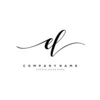 initiale lettre el logo, fleur écriture logo conception, vecteur logo pour femmes beauté, salon, massage, cosmétique ou spa marque art.