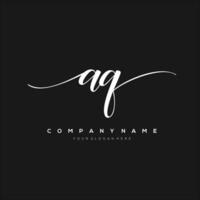 initiale lettre aq logo, fleur écriture logo conception, vecteur logo pour femmes beauté, salon, massage, cosmétique ou spa marque art.