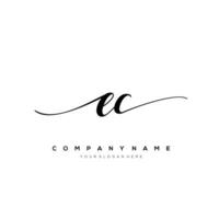 initiale lettre ec logo, fleur écriture logo conception, vecteur logo pour femmes beauté, salon, massage, cosmétique ou spa marque art.