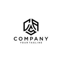 cas hexagone logo vecteur, développer, naturel, luxe, moderne, la finance logo, fort, adapté pour votre entreprise. vecteur