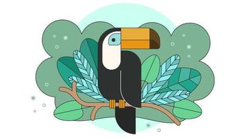 Toucan Jungle Vector