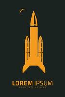 habilitant croissance fusée silhouette logo vecteur transmet ambition et Découverte.