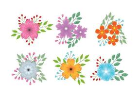 Flower clipart set  vecteur