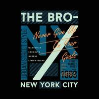 le bronx Nouveau york abstrait graphique, typographie vecteur, t chemise conception illustration, bien pour prêt imprimer, et autre utilisation vecteur