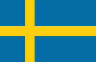 Suède drapeau . nationale Suède drapeau vecteur isolé sur blanc Contexte