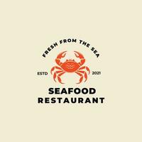 Crabes signe, symbole, Crabe logo pour Fruit de mer restaurant. Crabe vecteur illustration.