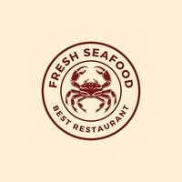 Crabes signe, symbole, Crabe logo pour Fruit de mer restaurant. Crabe vecteur illustration.