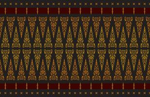 Indonésie traditionnel tissé tissu chansonnier sans couture modèle. batik tenun chansonnier kain, or et vert Couleur combinaison. eps dix vecteur. vecteur