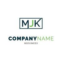 initiale lettre mjk icône logo conception modèle vecteur