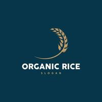 blé grain riz logo, Facile conception biologique vecteur illustration icône modèle