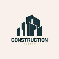 bâtiment réel biens appartement construction logo, élégant prime rustique monogramme vecteur conception