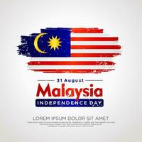Malaisie indépendance journée modèle vecteur