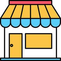 boutique bâtiment icône. magasin logo illustration. vecteur