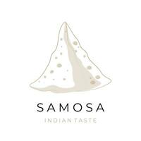 samosa Facile dessin animé illustration logo vecteur