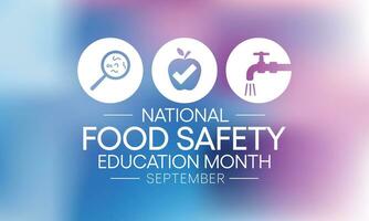 nationale nourriture sécurité éducation mois observé chaque pendant septembre. vecteur illustration
