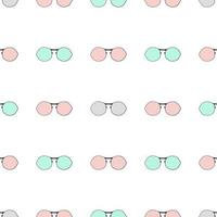 modèle sans couture avec des lunettes dessinées à la main vecteur