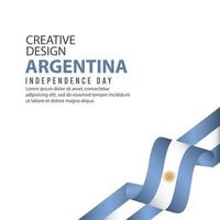 modèle de vecteur d'illustration de conception créative d'affiche de la journée indépendante de l'argentine