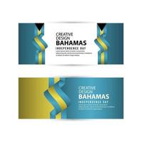 affiche de la journée indépendante des bahamas modèle de vecteur d'illustration de conception créative