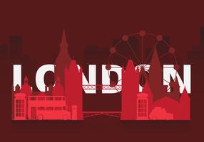London City Skyline avec des bâtiments célèbres