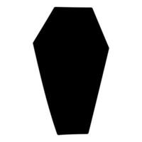 cercueil mort homme funéraire Halloween noir icône vecteur