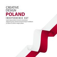 célébration de la fête de l'indépendance de la pologne modèle de vecteur d'illustration de conception créative