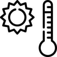 thermomètre médicament icône symbole image vecteur. illustration de le Température du froid et chaud mesure outil conception image.eps dix vecteur