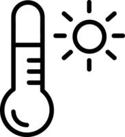 thermomètre médicament icône symbole image vecteur. illustration de le Température du froid et chaud mesure outil conception image.eps dix vecteur