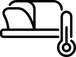 thermomètre médicament icône symbole image vecteur. illustration de le Température du froid et chaud mesure outil conception image.eps dix vecteur