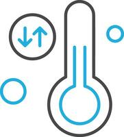 thermomètre médicament icône symbole image vecteur. illustration de le Température du froid et chaud mesure outil conception image.eps dix vecteur