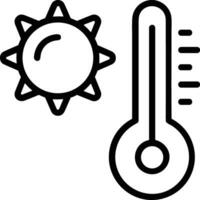 thermomètre médicament icône symbole image vecteur. illustration de le Température du froid et chaud mesure outil conception image.eps dix vecteur