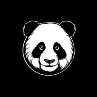 Panda - noir et blanc isolé icône - vecteur illustration