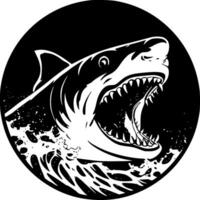 requin - minimaliste et plat logo - vecteur illustration