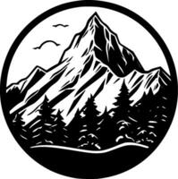 montagnes - minimaliste et plat logo - vecteur illustration