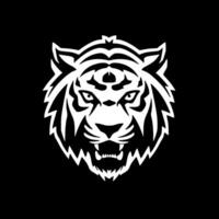 tigre, noir et blanc vecteur illustration