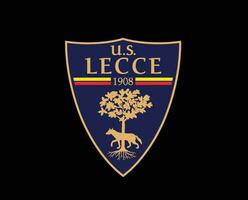 lecce club logo symbole série une Football calcio Italie abstrait conception vecteur illustration avec noir Contexte