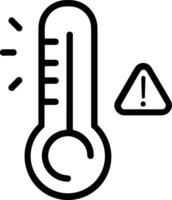 thermomètre médicament icône symbole image vecteur. illustration de le Température du froid et chaud mesure outil conception image.eps dix vecteur