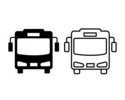 autobus icône ensemble vecteur illustration