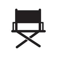 Bureau chaise plat icône vecteur illustration
