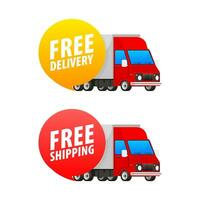gratuit livraison livraison service. avoir votre des produits livré pour gratuit, sans tracas vecteur