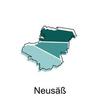 carte de neusab géométrique coloré illustration conception modèle, Allemagne pays carte sur blanc Contexte vecteur