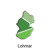 carte de lohmar, monde carte international vecteur modèle avec contour graphique esquisser style isolé sur blanc Contexte