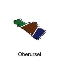 carte de oberursel, monde carte international vecteur modèle avec contour graphique esquisser style isolé sur blanc Contexte