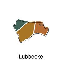 Lubbecke carte. vecteur carte de le allemand pays. les frontières de pour votre infographie. vecteur illustration conception modèle